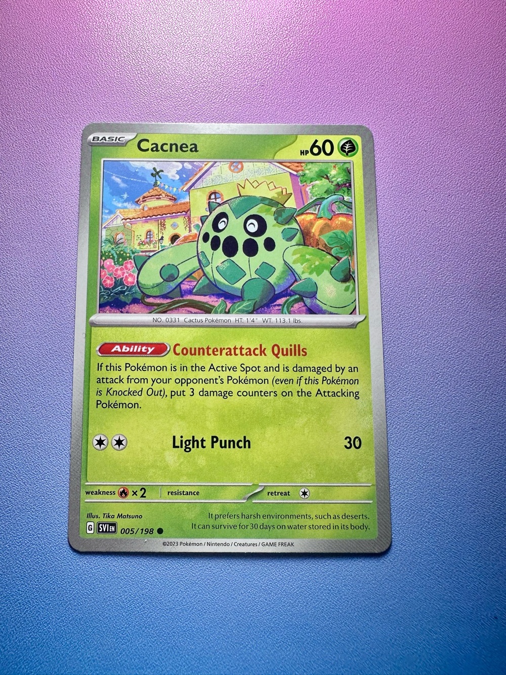 cacnea - 005/198 (common) — pokémon: scarlet & violet - base set